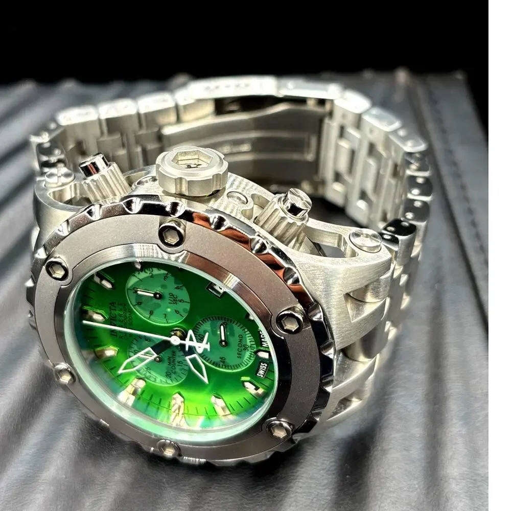 Invicta Reserve Collection 6188 Swiss Made Chronograph Green 53mm 500M Watch